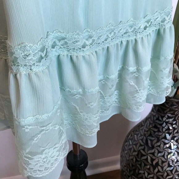 Victoria’s Secret Mint Victorian Lace Tunic Small - Picture 3 of 7